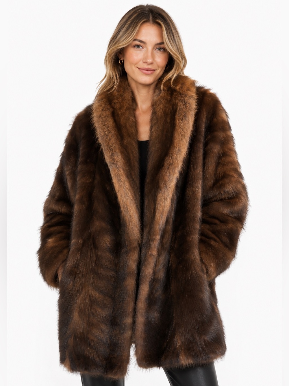 Real Vintage Mink Fur Coat.